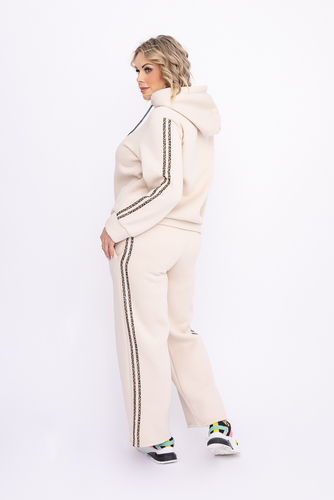 Light beige insulated tracksuit set