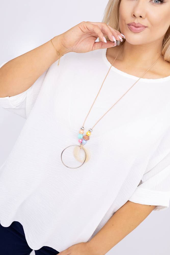 Ecru Bluzka z wisiorkiem BELUCIO