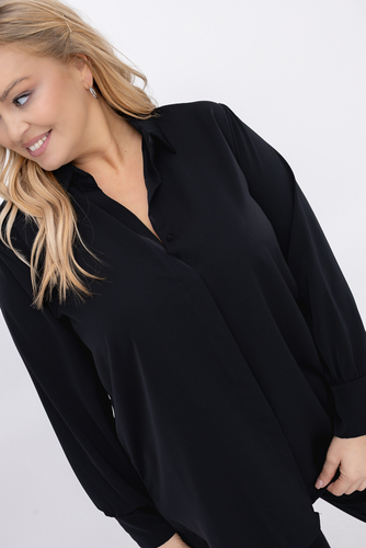 Czarna Koszula satynowa