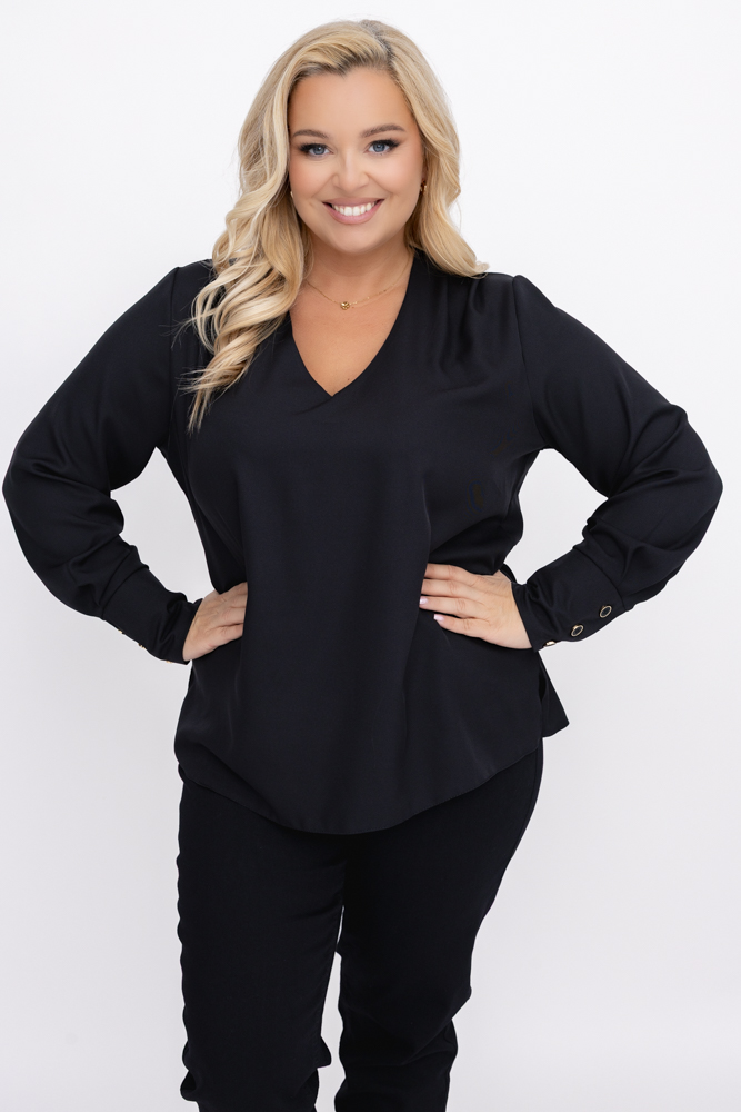 Svart, elegant bluse
