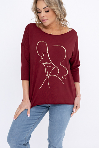 Kastanienbraune Bluse Muster 1