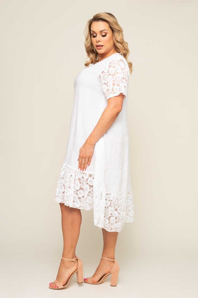  White Linen Dress MONTANY