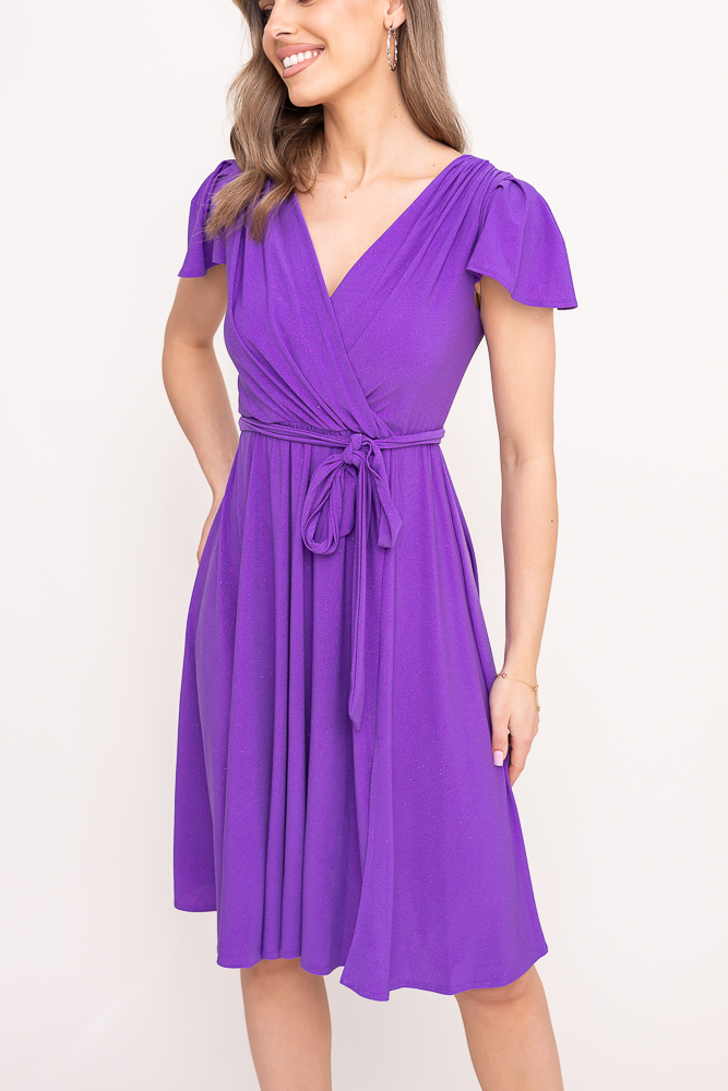 Robe en brocart violet