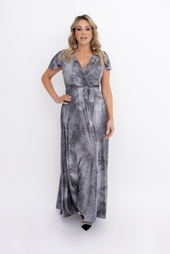 Kornblumen-Brokatkleid