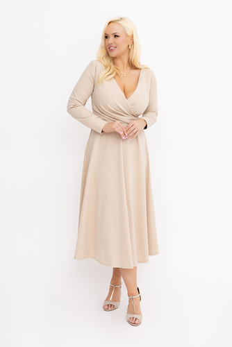 Jasnobeżowa Sukienka