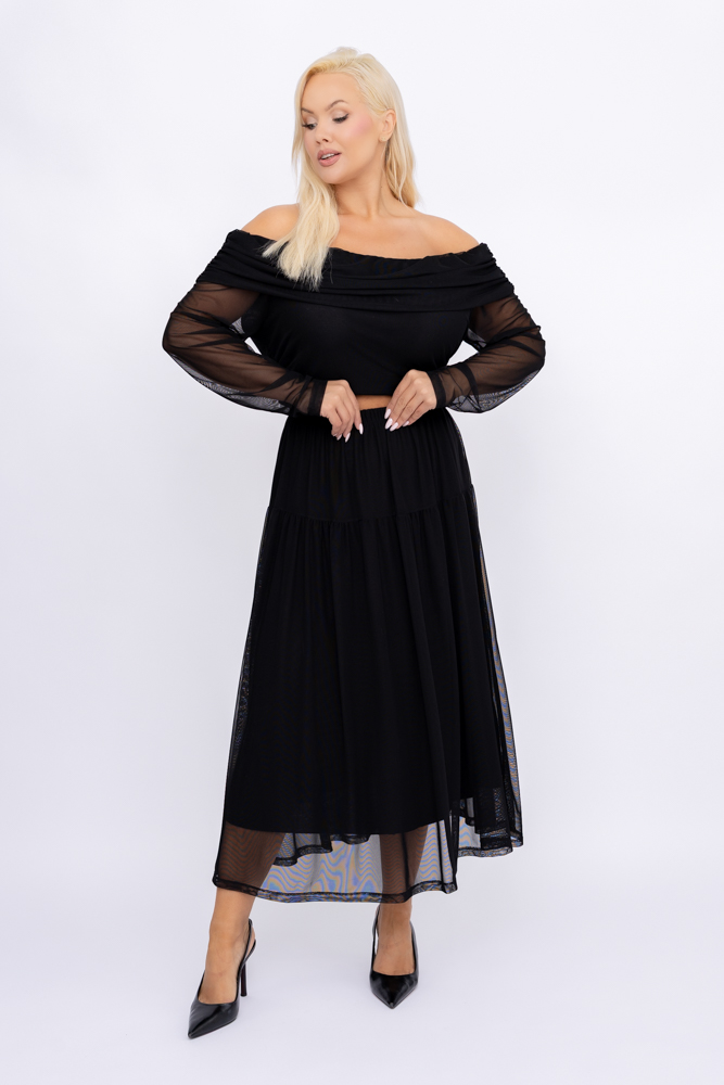  Schwarzes Mesh-Set