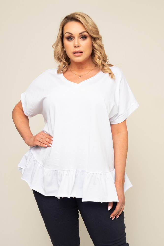  White Blouse with Frill BEYBIN