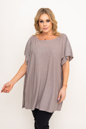 Beige Brocade Blouse