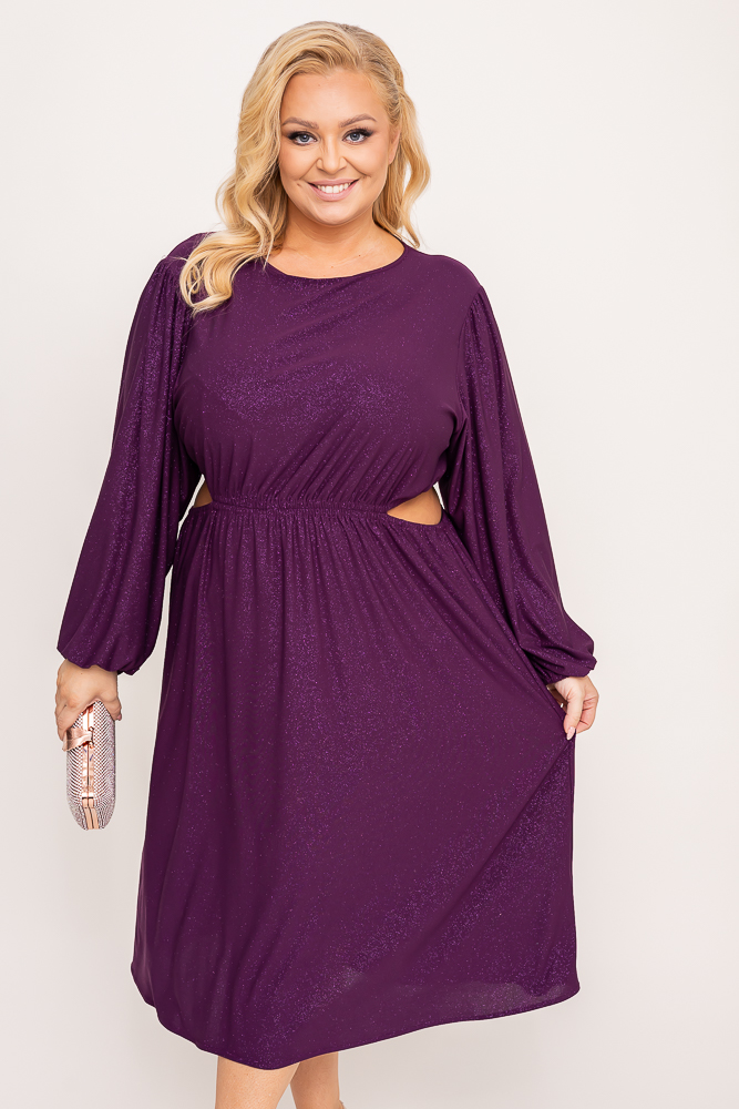 Lila Brokatkleid