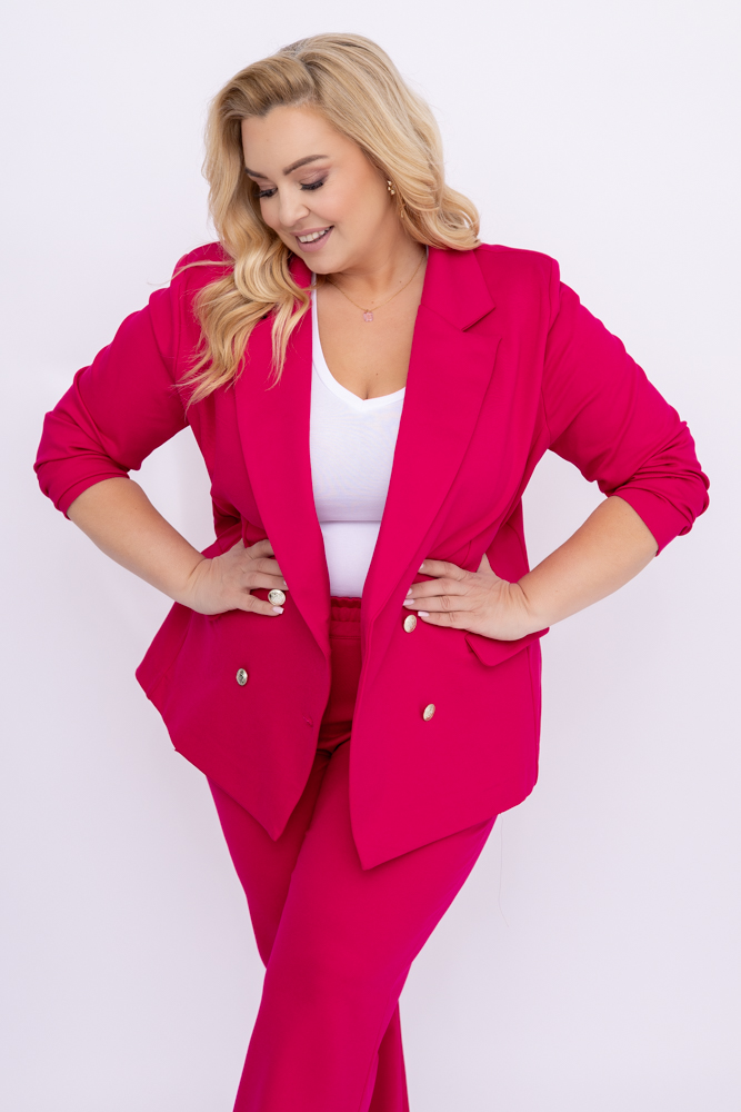 Fuksjowa Marynarka dwurzędowa MEYVI