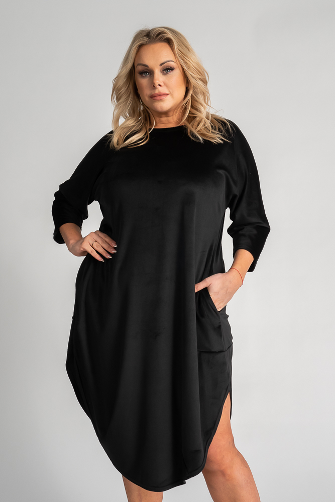 Robe en velours noir