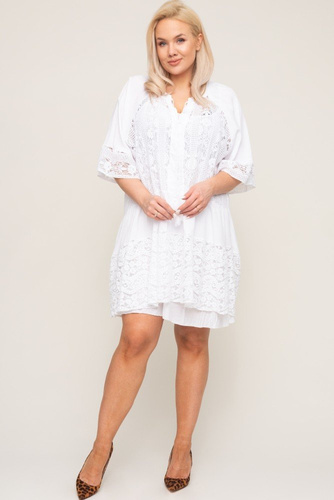  White NEPHIA Lace Tunic
