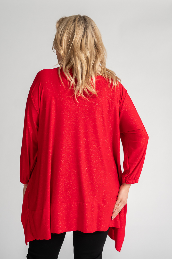  Red Glitter Blouse QUENTI