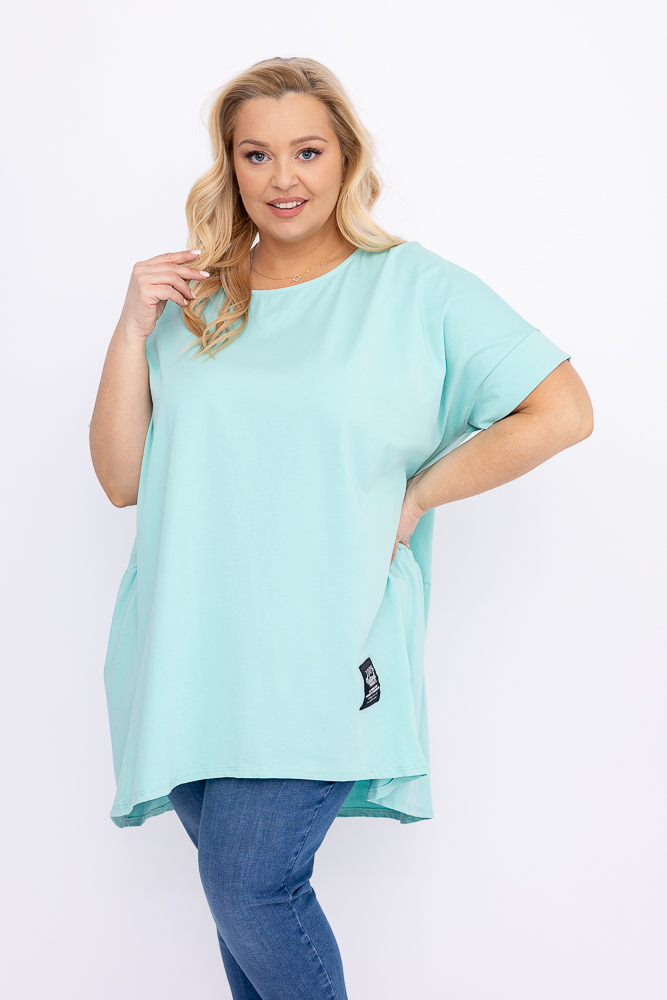 Miętowa Tunika STRIPI