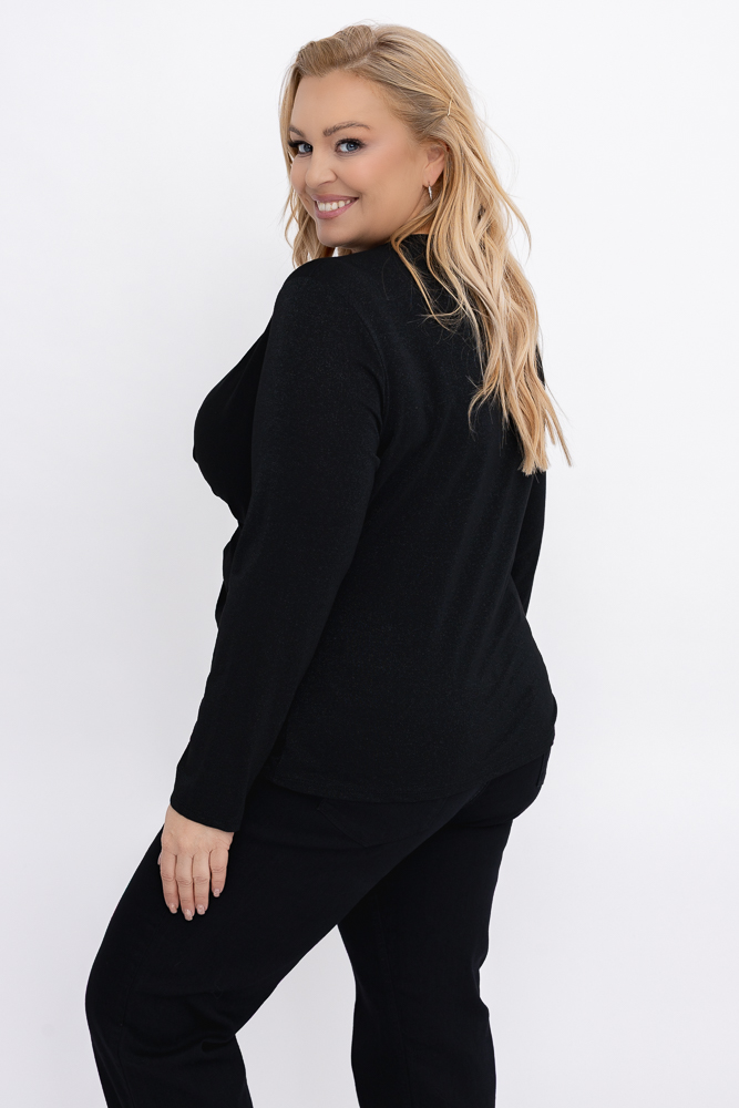 Czarna Bluzka błyszcząca