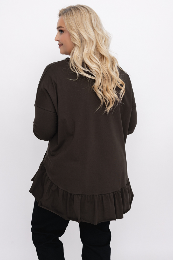  Schokoladenbluse mit Rüsche