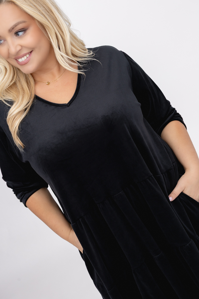  Robe en velours noir