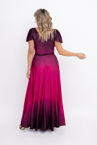 Cornflower Brocade Dress