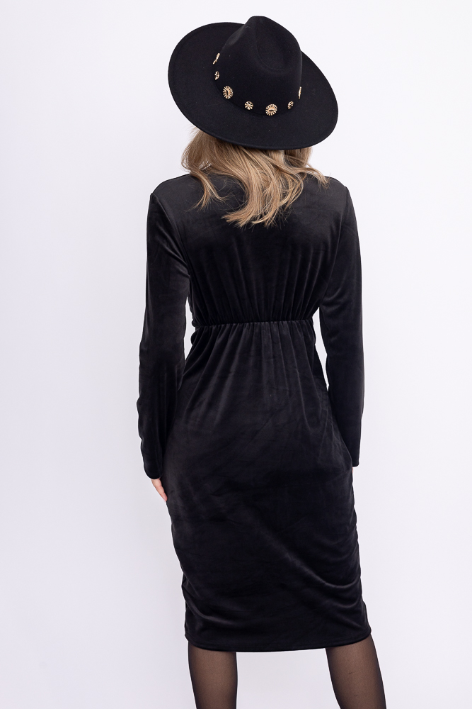Czarna Sukienka welurowa