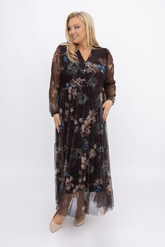 Vestido de malla Estampado 3