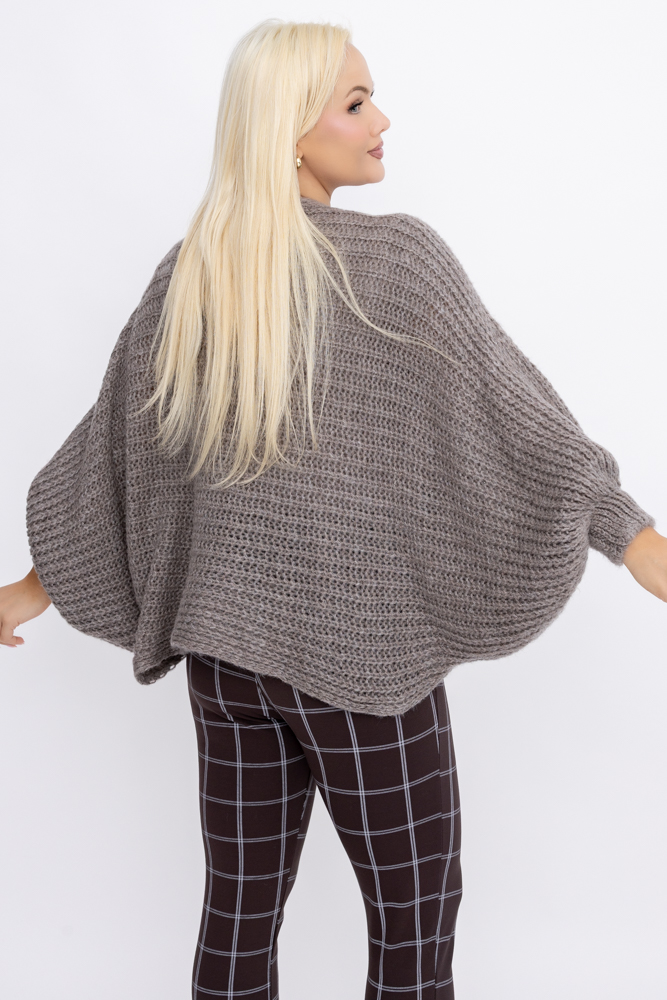 Pull boléro beige foncé