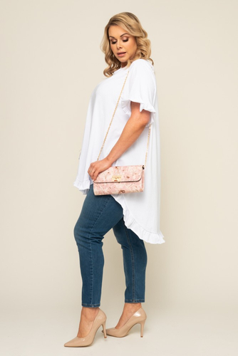 Blusa blanca con volante