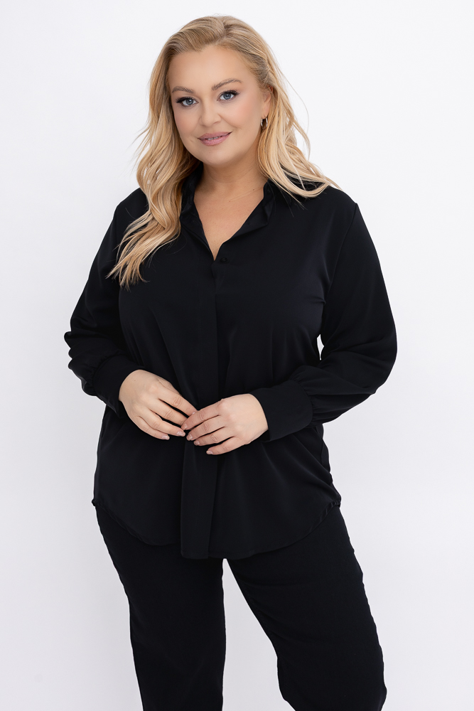 Czarna Koszula satynowa