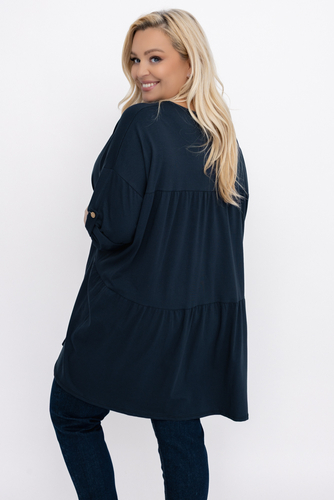 Tunique asymétrique marron