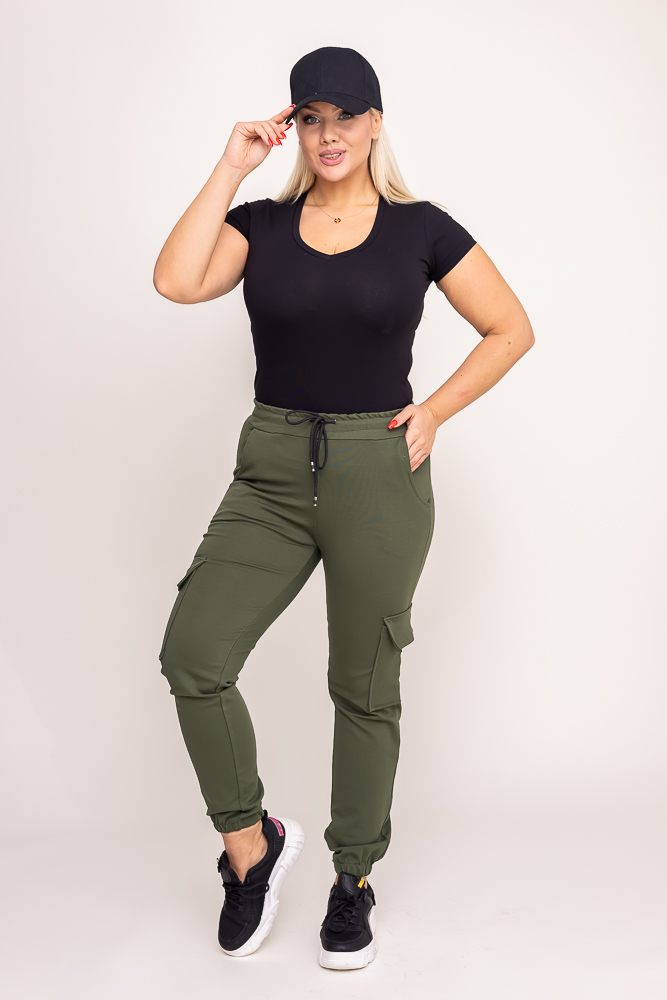 Khaki Spodnie bojówki LENVI