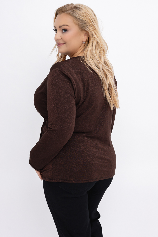 Czekoladowa Bluzka błyszcząca