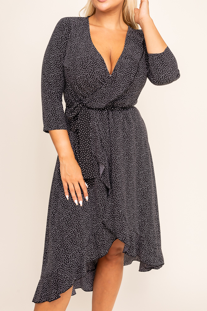 Envelope Dress with Waist Tie