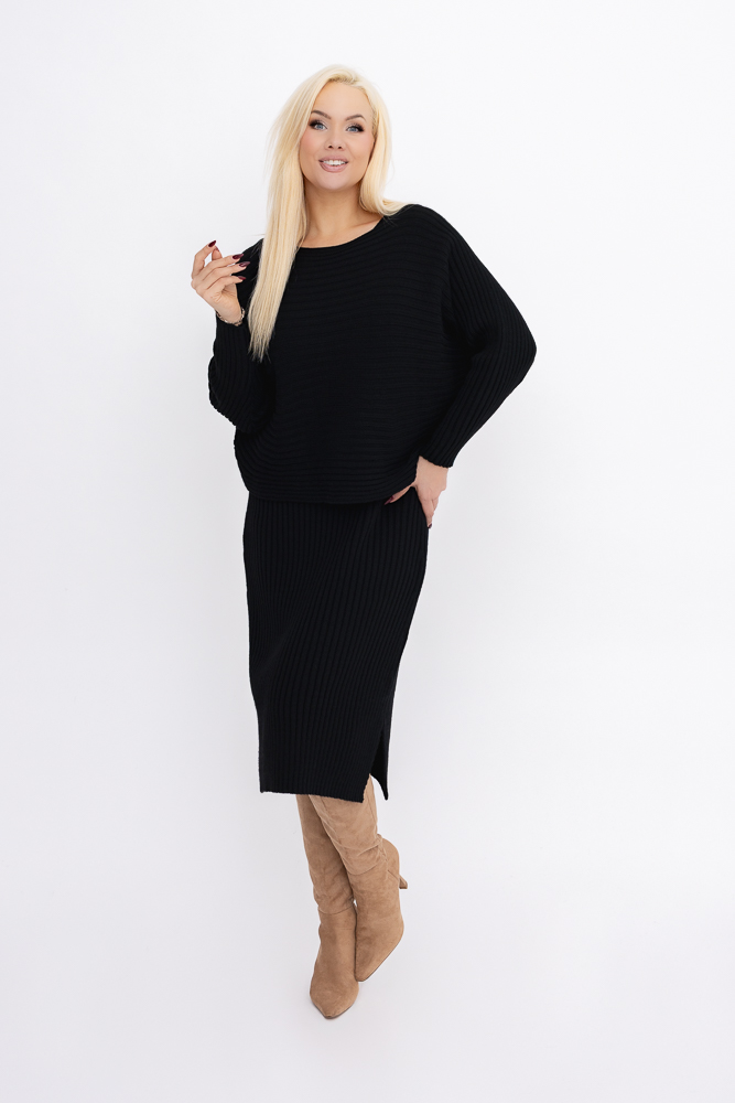 Czarny Komplet ze sweterkiem