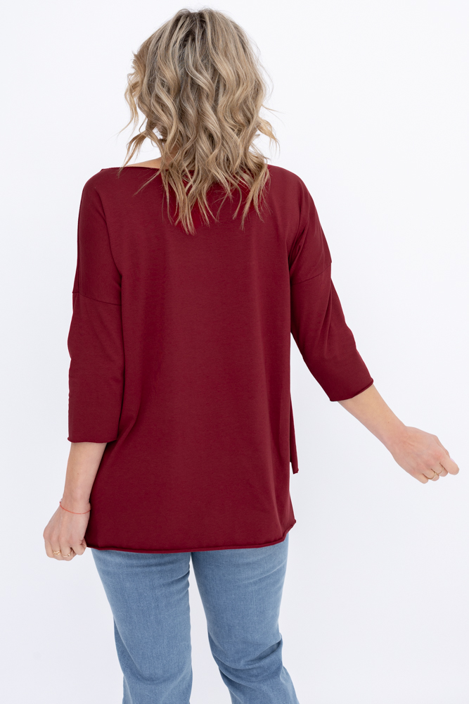 Maroon Blouse Design 1