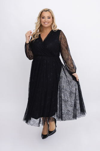 Czarna Sukienka koronkowa