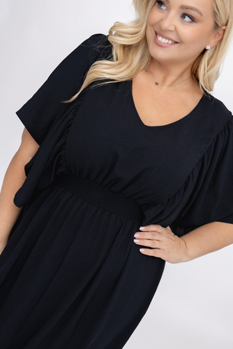 Black Crinkle Dress