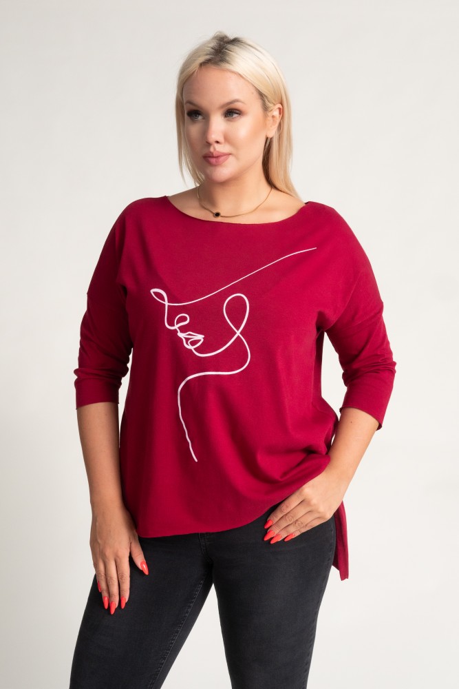 Wiśniowa Bluzka REVUMI Wzór 10