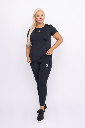 Black Short Sleeve Sports Set