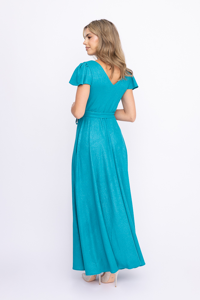 Robe à paillettes turquoise