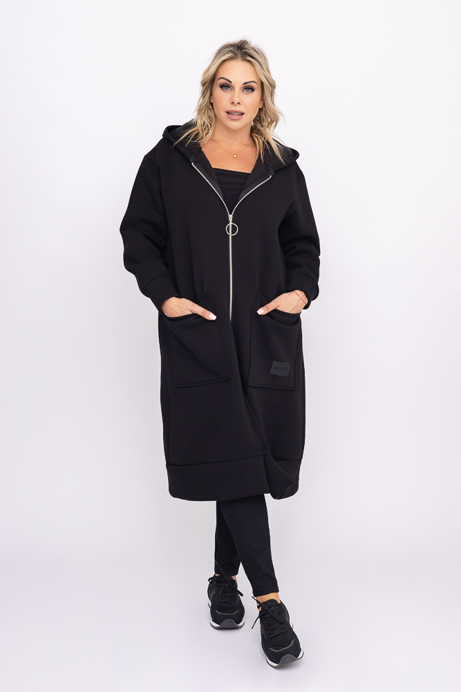 Czarna Bluza ocieplana