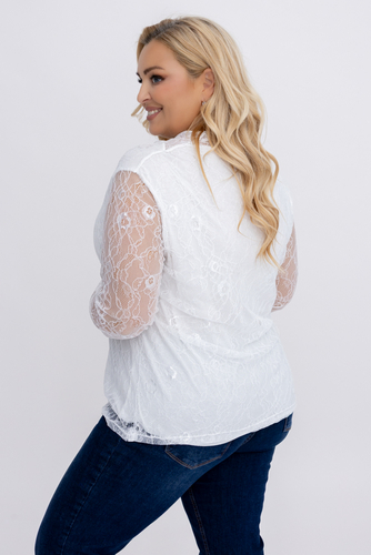 Biała Bluzka koronkowa