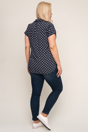 Navy blue LUNARI Blouse Pattern 2