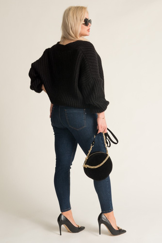 Black DEBORI Button Sweater