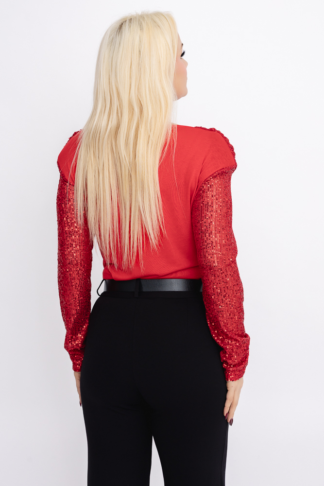 Czerwone Body cekinowe