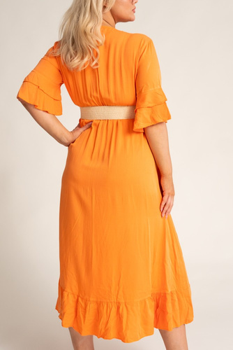 Orange Cut-Off Dress AMORENA