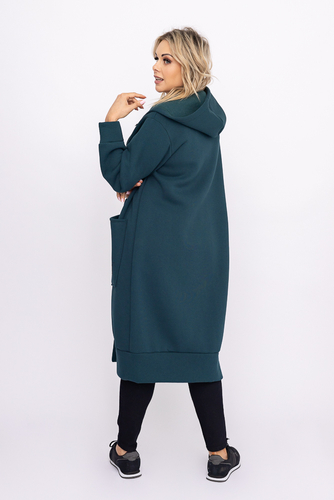 Butelkowozielona Bluza ocieplana