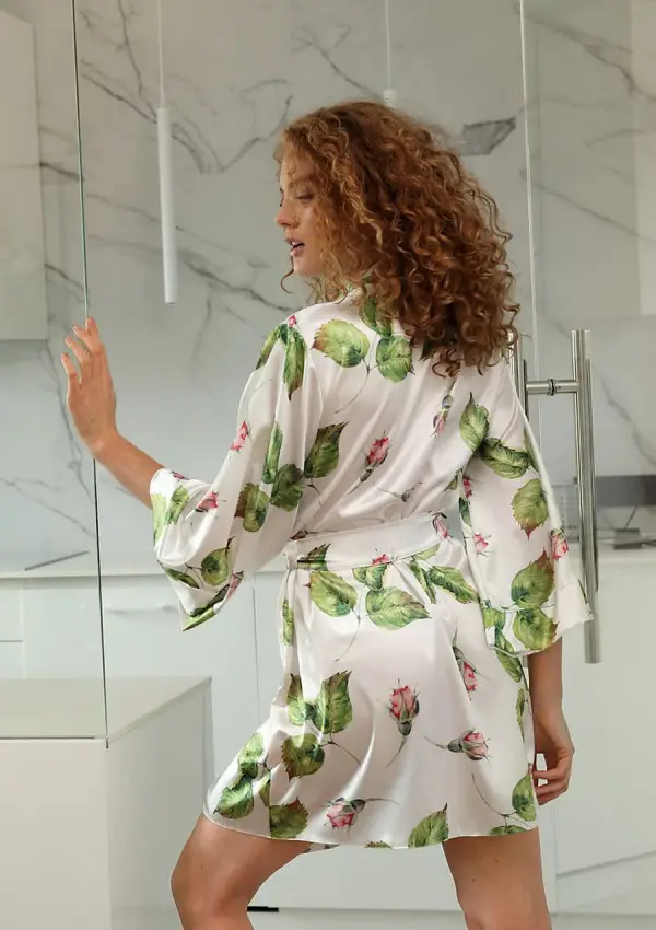 Satin bathrobe DK-P 007
