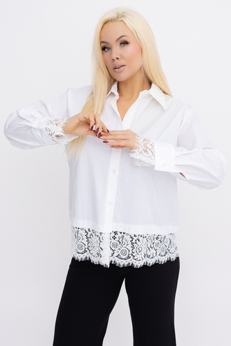 Biała Koszula z koronką