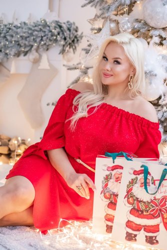  Czerwona Sukienka PENARIS Plus Size